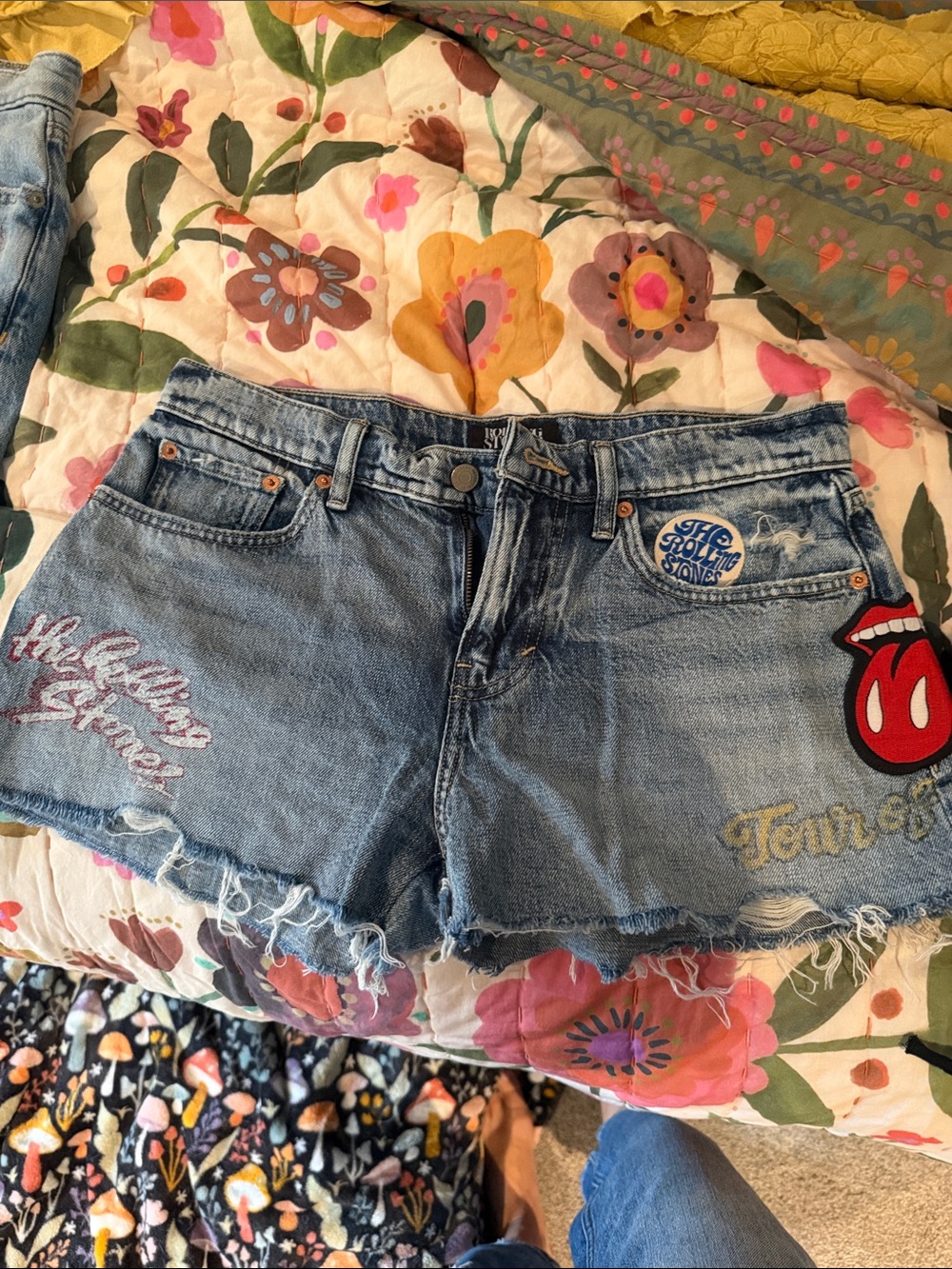 Lucky brand Rolling Stones Denim Patch Short - Light Blue Women’s Shorts